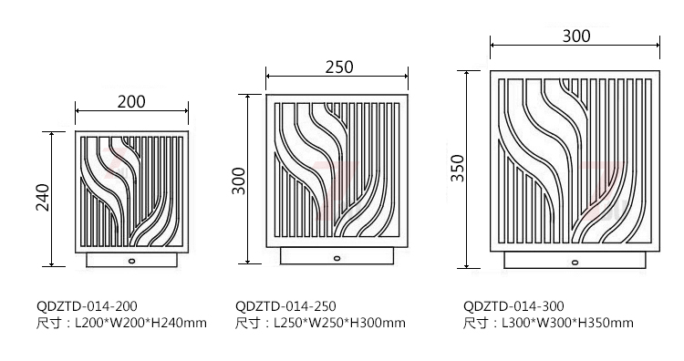 (QDZTD-014)~zΰ^200mm250mm300mmߴʾD